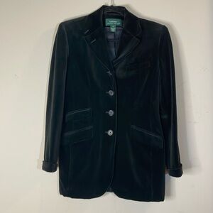 Ralph Lauren LRL Edwardian Tuxedo Black Velvet Blazer